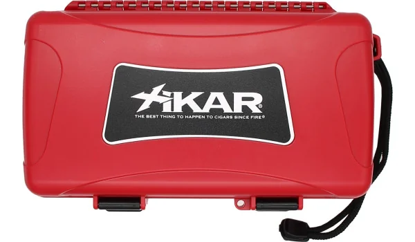 Humidor de voyage Xikar rouge pour 10 cigares
