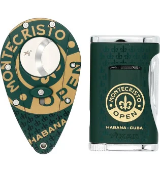 Set coupe-cigare et briquet Xikar Montecristo Open