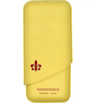 Étui à cigares Montecristo jaune pour 3 cigares