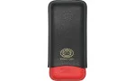 Étui en cuir Partagas Series noir et rouge avec logo doré