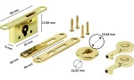Humidor Draaigrendel Standaard Set Goud foto 5