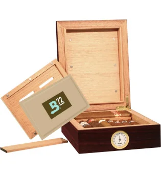 BigSmoke Humidor Mini Brown incl. Boveda pack 72%