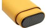 Sigaar Leren Etui Geel / Carbon foto 8
