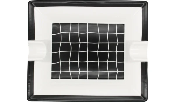 Cendrier en porcelaine noir et blanc Crocodile photo 3