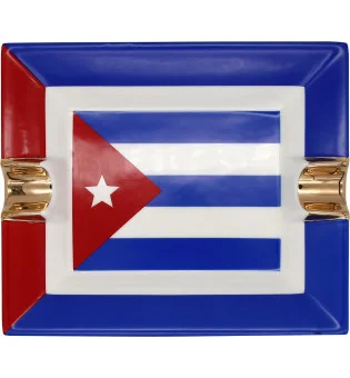 Sigarenasbak keramiek Cubaanse vlag