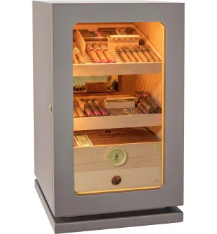Cave à cigares Adorini Lumina Grande Deluxe gris clair